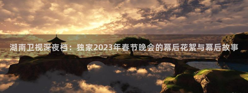 说球帝nba直播在线观看免费：湖南卫视深夜档：独家2023年春节晚会的幕后花絮与幕后故事